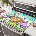 HOMETITUTE Easter Bunny Stove Top Cover 28x20 Spring Eggs Heat Resistant