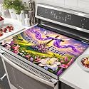 HOMETITUTE Easter Stove Top Cover 28x20 He Is Risen Cross Lily Heat Resistant