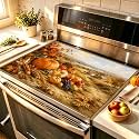 HOMETITUTE Harvest Season Farm Stove Cover 28x20 Diatomite Mat