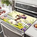 HOMETITUTE He Is Risen Easter Stove Top Cover 28x20 Cross Lamb Heat Resistant