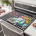 HOMETITUTE Hello Summer Stove Top Cover 28x20 Truck Gingham Heat Resistant