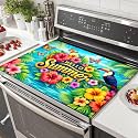 HOMETITUTE Hello Summer Stove Top Cover 28x20 Tropical Toucan Heat Resistant