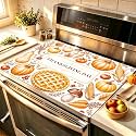 HOMETITUTE Pumpkin Thanksgiving 2 Placemats &amp; Stove Cover Set