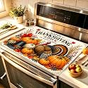 HOMETITUTE Pumpkin Thanksgiving 3 Placemats &amp; Stove Cover Set