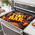 HOMETITUTE Summer Stove Top Cover 28x20 Tiki Bar Tropical Heat Resistant