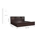 HomeTown Bolton Engineered Wood Hydraulic Storage Queen Size Bed in Wenge Color