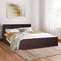 HomeTown Bolton Engineered Wood Hydraulic Storage King Size Bed (Walnut)