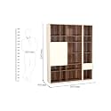 HomeTown Fabiola High Gloss Dual Tone Book Case