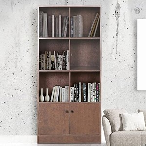 hometown lara engineered wood book shelf in wenge color