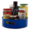 HomeWiz 360° Rotating Kitchen Organiser | Lazy Susan Smooth Turntable Organiser | Spice Rack Organizer | Cosmetic Holder Organizer | Multipurpose Use for Kitchen Counter, Dining Table | Dark Blue