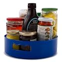 HomeWiz 360° Rotating Kitchen Organiser | Lazy Susan Smooth Turntable Organiser | Spice Rack Organizer | Cosmetic Holder Organizer | Multipurpose Use for Kitchen Counter, Dining Table | Dark Blue