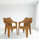 homezy Premium Plastic Sofa Chair for Home/Durable Arm Chair for Indoor/ Plastic Outdoor Chair