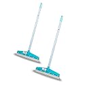 Homfine Pack of 2 Floor Wiper with Long Handle, Wide Quality Foam for Cleaning Home, Kitchen, Bathroom (2U, Aqua Green) 39x16inch