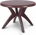 HOMIBOSS plastic round table for office, kitchen, study, garden Plastic 4 Seater Dining Table