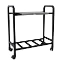 Homly Uni Base Inverter Battery UPS Trolley Stand | Inventer Cabinent Box with 360° Rotating Lockable Wheels, Rust Resistant Inverter Stand | Supports 1 Inverter & 1 Battery Upto 100 kg - Black & Grey