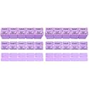 Homrelaxy 2000 Pcs 1000 Pairs Raffle Tickets, 50/50 Double Raffle Tickets, 250 Double Tickets Per Stack, for Events, Entry, Carnivals, and Door Prizes(Purple) (Pack of 2)