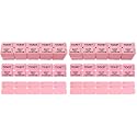 Homrelaxy 2000 Pcs 1000 Pairs Raffle Tickets, 50/50 Double Raffle Tickets, 250 Double Tickets Per Stack, for Events, Entry, Carnivals, and Door Prizes (Pink) (Pack of 2)