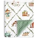 HOMRITAR Cow Baby Blanket for Boys Girls with Double Layer Dotted Backing
