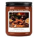 Homsolver 7OZ Cinnamon Candle Scented, Luxurious Coconut Soy Wax Blend, Cinnamon Spice Scent with 50+ Hours of Burn Time, Fall & Winter Christmas Thanksgiving Small Candles Gifts & Hoilday Home Décor