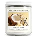 Homsolver 7OZ Creamy Vanilla Coconut Scented Candle, Natural Soy Candles with 50+ Hours Burn Time, Anniversary Birthday Mothers Day Gifts for Women, Mom Wife, Warm&Soft Home Fragrance(Boutique Gifts)
