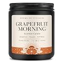 Homsolver 7OZ Grapefruit Scented Candle, Strong Room-Filling Citrus Aroma for Home, Luxury Coconut Soy Wax Blend Jar Candles, 50H+ Long Lasting Clean Burn, Ideal Small Candle Decor & Gifts for Women