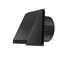 Hon&amp;Guan 5 Inch Dryer Wall Vent with Removable Mesh, Wall Mount Extractor Vent with Rubber Cushioned Non-Return Flap, Metal Vent Covers for Home Wall/Air Condition/Range Hoods/Kitchen