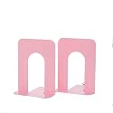 Honagu Bookends, Metal Book Ends, Bookends for Shelves, Book Holder Stopper for Heavy Books/CDs/DVDs (1 Pair/2 Pieces, Pink)