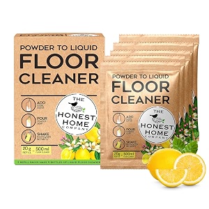 honest home floor cleaner 25l powder to liquid  5 sachets 500ml each  disinfectant floor cleaner with fresh lemon fragrance