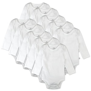 honestbaby baby 10-pack organic cotton long sleeve bodysuits