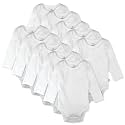 HonestBaby Baby 10-Pack Organic Cotton Long Sleeve Bodysuits
