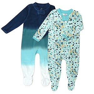 honestbaby baby 2-pack organic cotton footed pajama sleep amp play