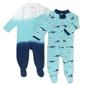 honestbaby baby 2-pack organic cotton footed pajama sleep amp play