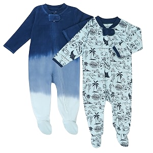 honestbaby baby 2-pack organic cotton footed pajama sleep amp play
