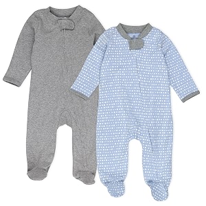 honestbaby baby 2-pack organic cotton footed pajama sleep amp play