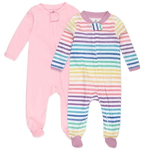 honestbaby baby 2-pack organic cotton footed pajama sleep amp play