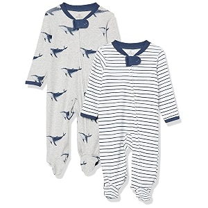 honestbaby baby 2-pack organic cotton footed pajama sleep amp play