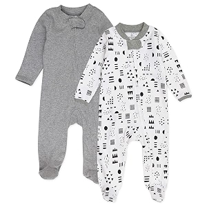 honestbaby baby 2-pack organic cotton footed pajama sleep amp play