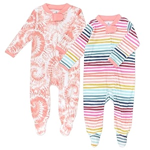 honestbaby baby 2-pack organic cotton footed pajama sleep amp play
