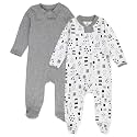 HonestBaby Baby 2-Pack Organic Cotton Footed Pajama Sleep &amp; Play