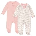 HonestBaby Baby 2-Pack Organic Cotton Footed Pajama Sleep &amp; Play