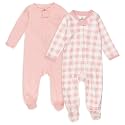 HonestBaby Baby 2-Pack Organic Cotton Footed Pajama Sleep &amp; Play