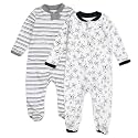 HonestBaby Baby 2-Pack Organic Cotton Footed Pajama Sleep &amp; Play