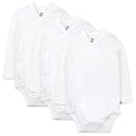 HonestBaby Baby 3-Pack Organic Cotton Long Sleeve Side-snap Kimono Bodysuits