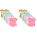 HonestBaby Baby-Girls 5-Pack Puff Sleeve T-Shirts 100% Organic Cotton Baby, Toddler, Little Kid, Girl