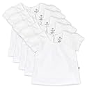 HonestBaby Baby-Girls 5-Pack Puff Sleeve T-Shirts 100% Organic Cotton Baby, Toddler, Little Kid, Girl