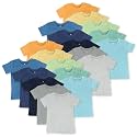 HonestBaby Baby Toddler &amp; Kids' 100% Organic Cotton Short Sleeve T-Shirts (10-Pack)