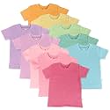 HonestBaby Baby Toddler &amp; Kids' 100% Organic Cotton Short Sleeve T-Shirts (10-Pack)