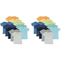 HonestBaby Baby Toddler &amp; Kids' 100% Organic Cotton Short Sleeve T-Shirts (10-Pack)
