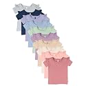 HonestBaby Baby Toddler &amp; Kids' 100% Organic Cotton Short Sleeve T-Shirts (10-Pack)