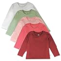HonestBaby Unisex-Baby Organic Cotton Long Sleeve Tshirts Multipack